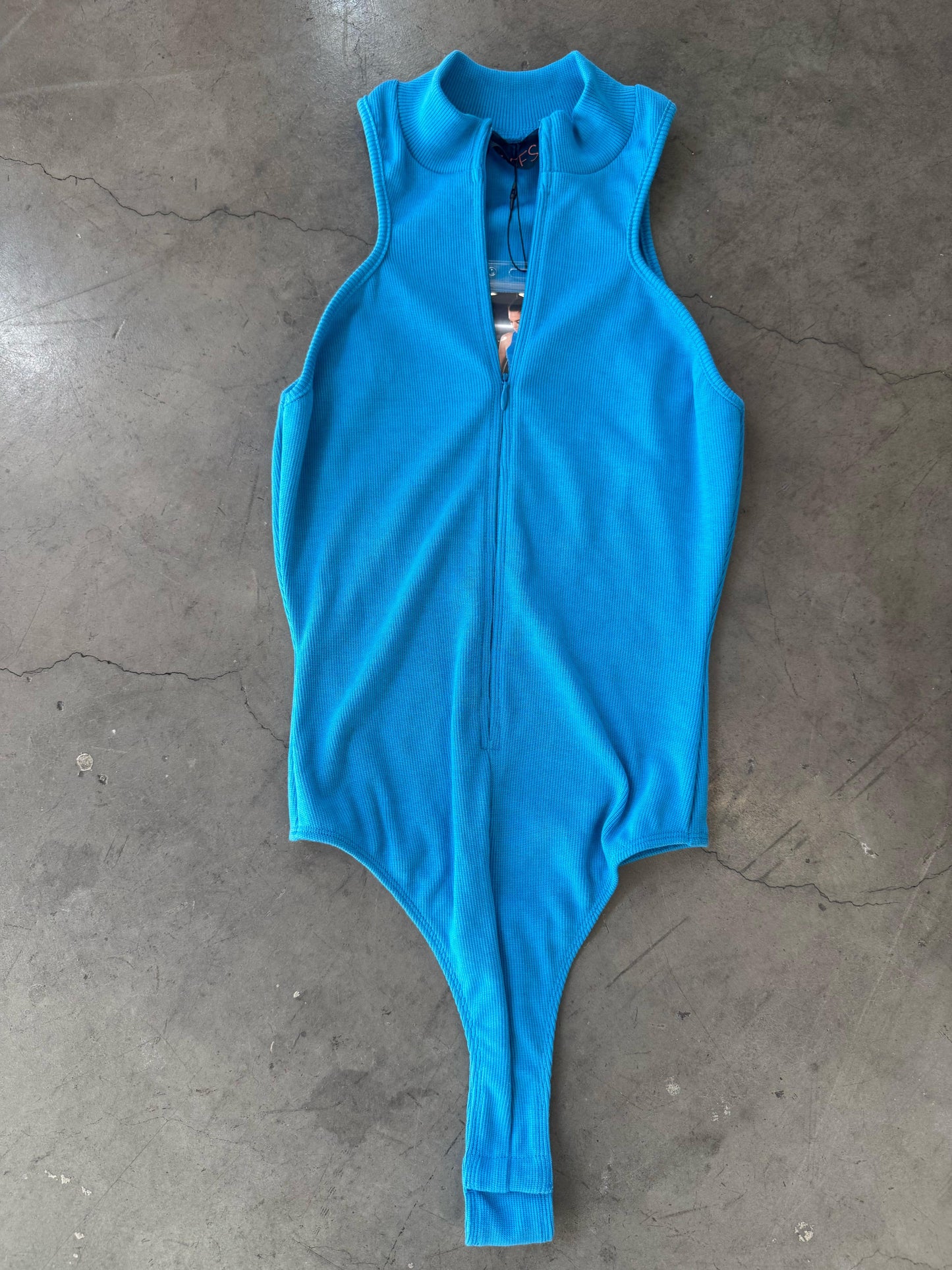 VIBRANT YELLOW & BLUE BODYSUIT