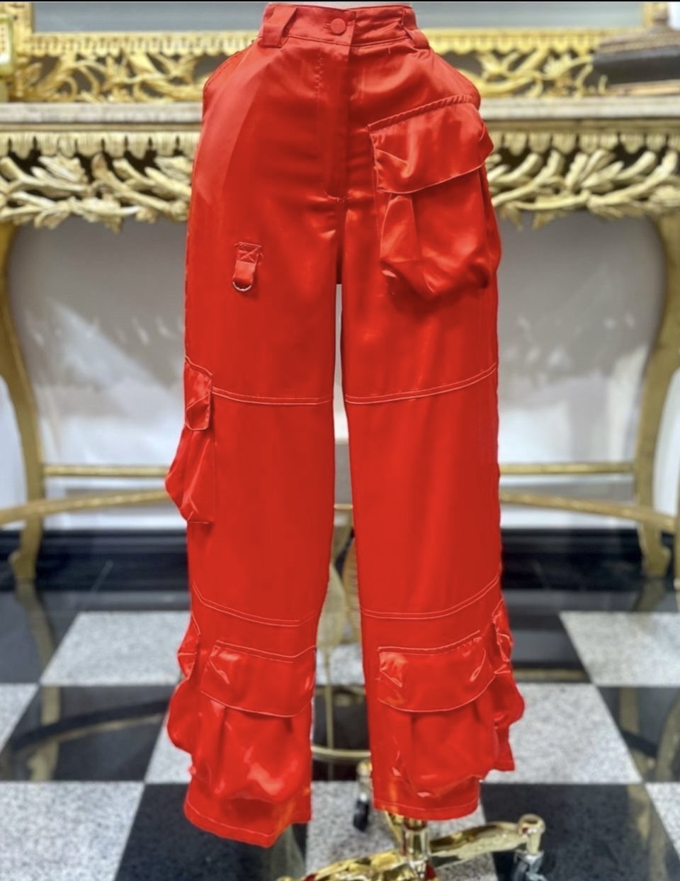 CARGO SATIN PANTS