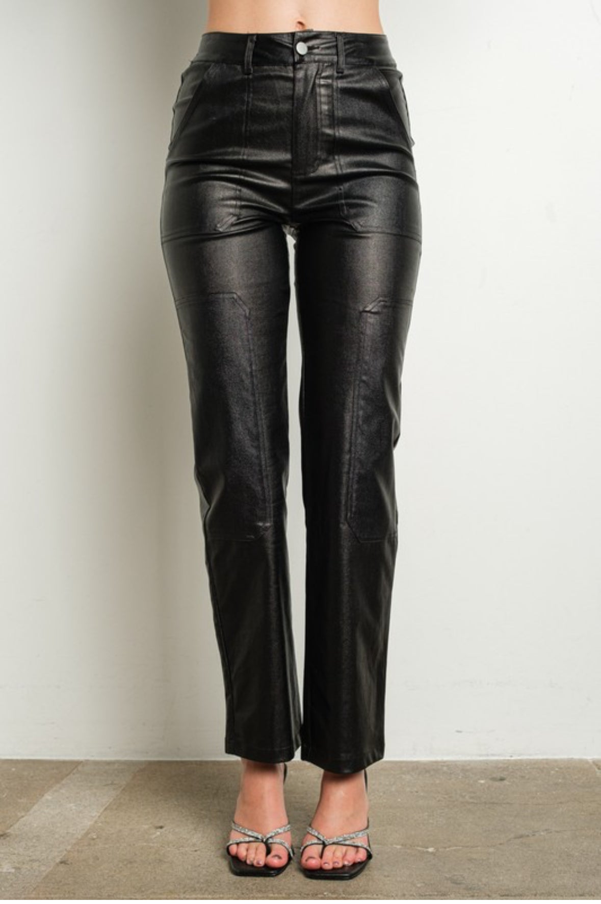 STRETCH METALLIC PANTS