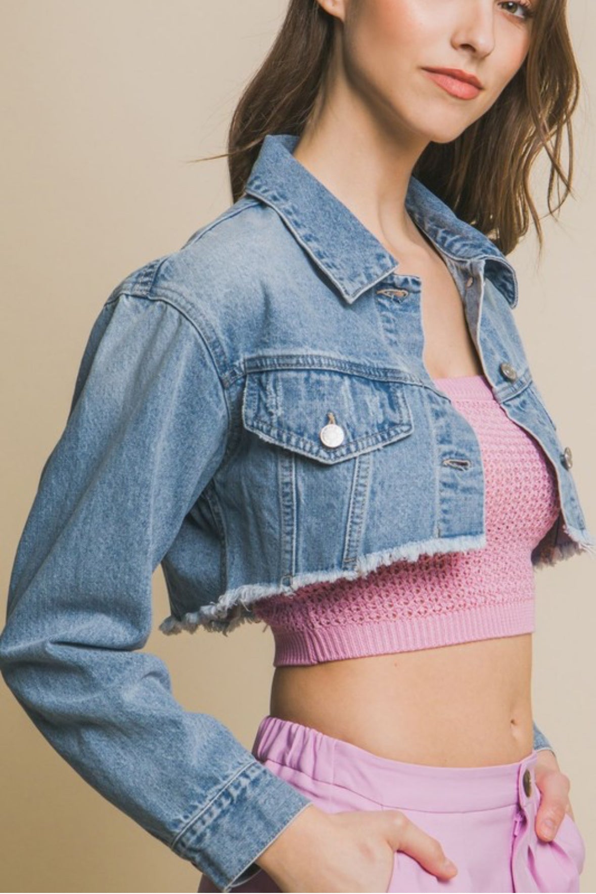CROPPED DENIM JACKET