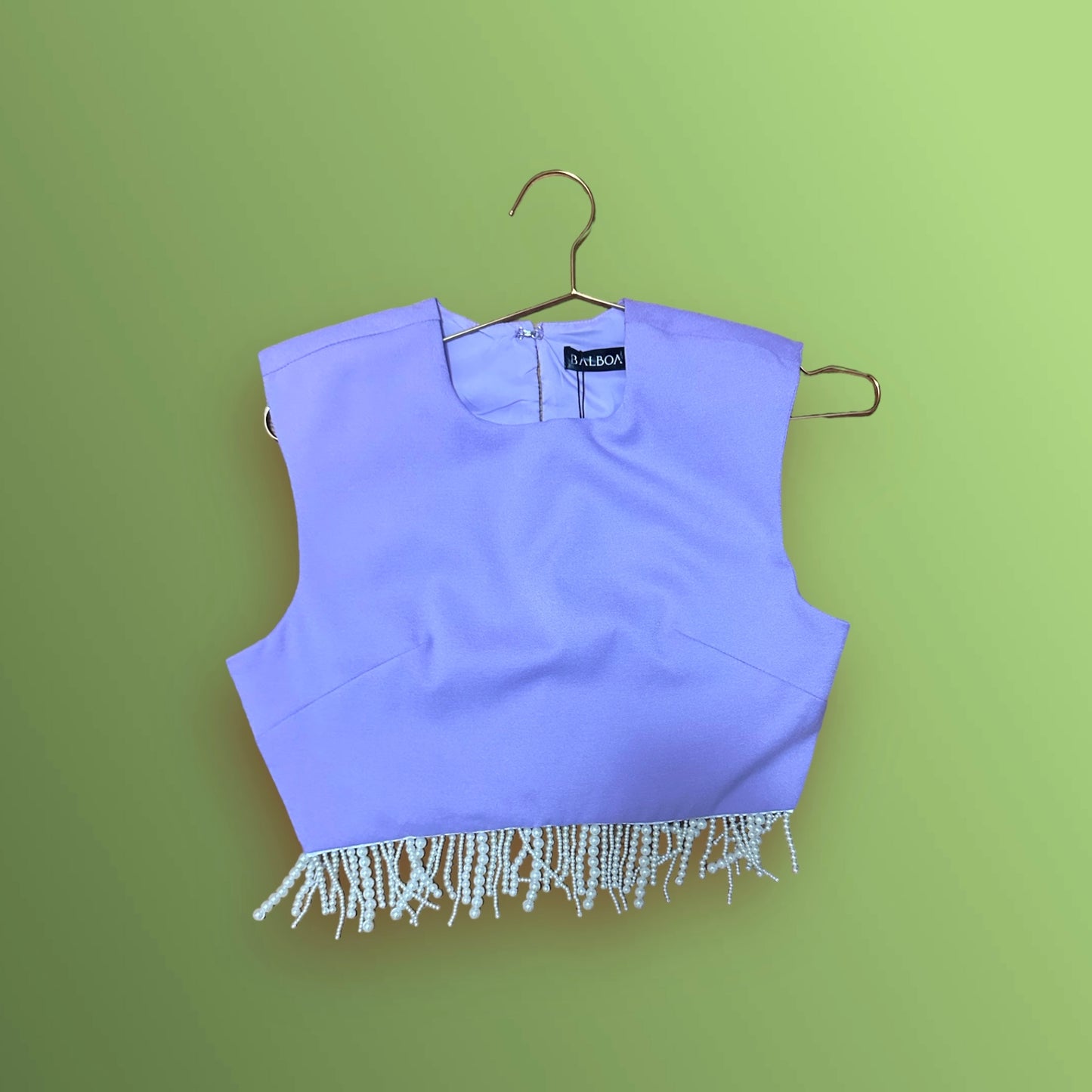 SLEEVE LESS TOP WITH PEARL