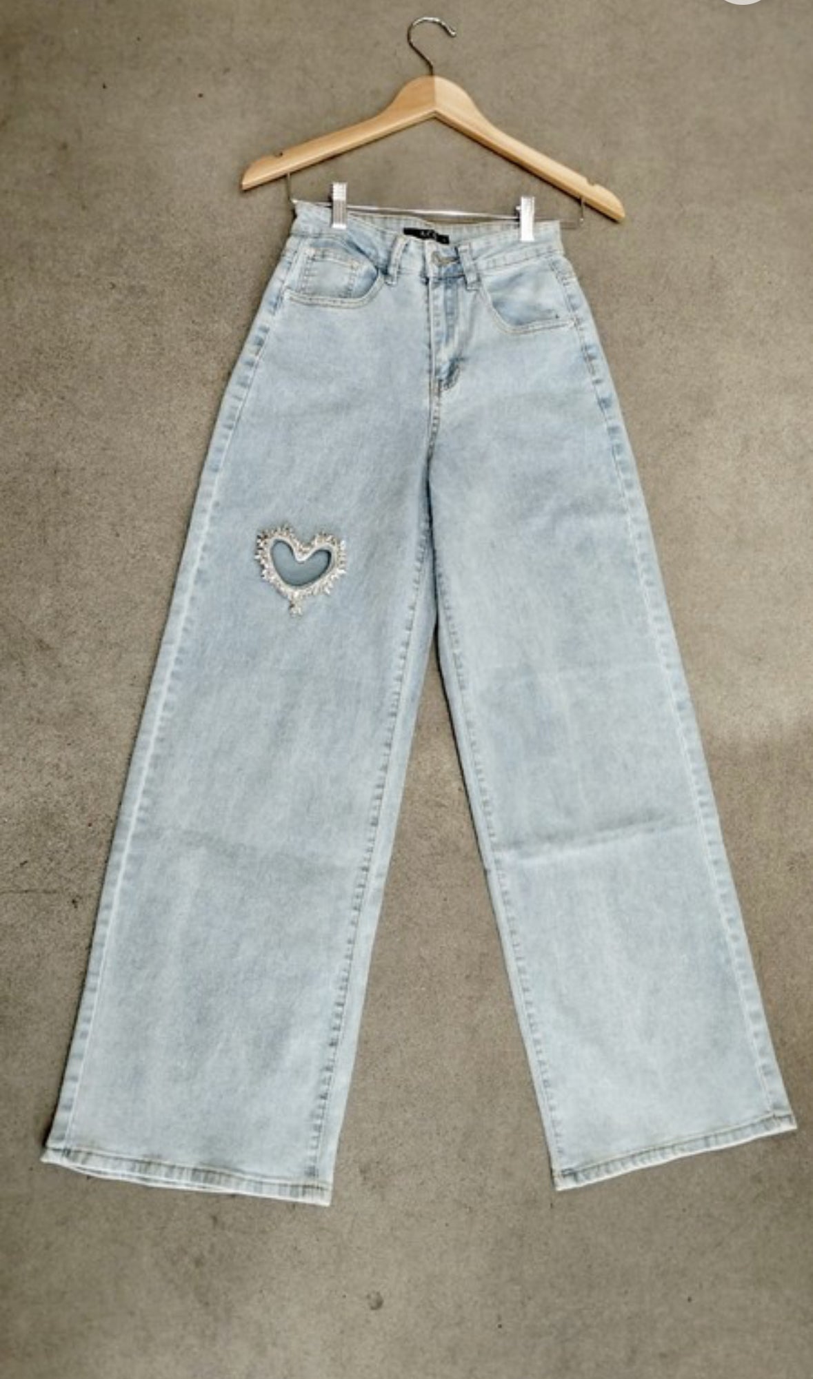 JEANS ONE HEART PANTS DIAMOND OUTLINE