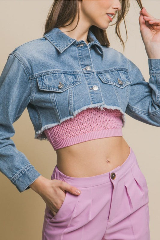 CROPPED DENIM JACKET